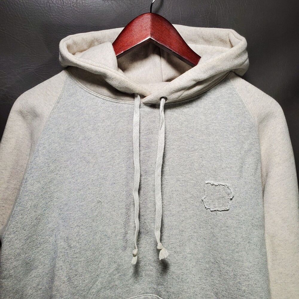 Undefeated Hoodie Mens M Raglan Sleeve Hash Mark Logo Grunge Urban Anti-Social